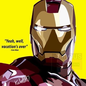 Pop Art Wall Decoration Drawing (Iron Man - Yellow)modern abstract painting decor
