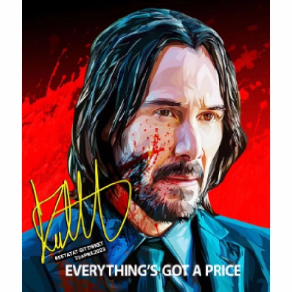 Pop Art Wall Decoration Drawing (John Wick - Everything's got a price)modern abstract painting decor