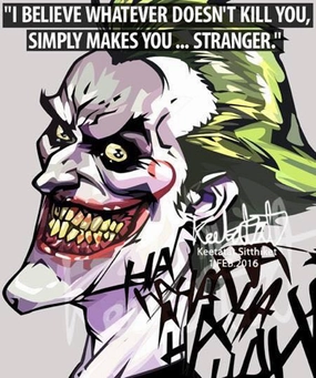Pop Art Wall Decoration Drawing (Joker I Believe Whatever Doesn't Kill You)modern abstract painting decor