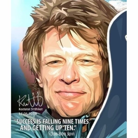 Pop Art Wall Decoration Drawing (Jon Bon Jovi - Success is falling) modern abstract painting decor