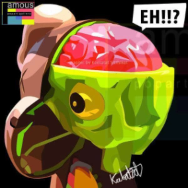 Pop Art Wall Decoration Drawing (Kaws Bearbrick EH!?) modern abstract painting decor