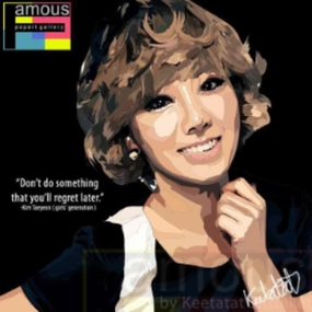 Pop Art Wall Decoration Drawing (Kim Taeyeon) modern abstract painting decor