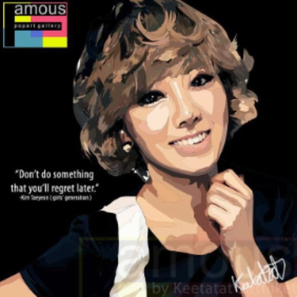 Pop Art Wall Decoration Drawing (Kim Taeyeon) modern abstract painting decor
