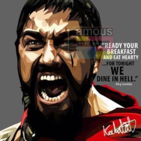 Pop Art Wall Decoration Drawing (King Leonidas)modern abstract painting decor