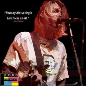 Pop Art Wall Decoration Drawing (Kurt Cobain - Singing) modern abstract painting decor