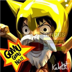 Pop Art Wall Decoration Drawing (Luffy Gomu)modern abstract painting decor