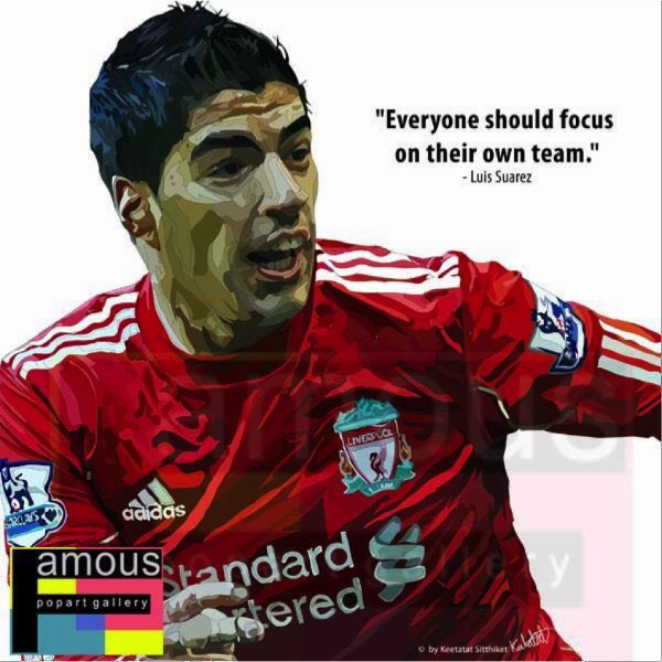 Pop Art Wall Decoration Drawing (Luis Suarez )modern abstract painting decor
