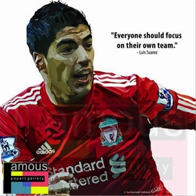 Pop Art Wall Decoration Drawing (Luis Suarez )modern abstract painting decor