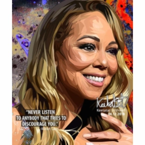 Pop Art Wall Decoration Drawing (Mariah Carey - Never listen to anybody) modern abstract painting decor