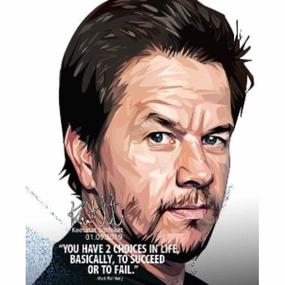 Pop Art Wall Decoration Drawing (Mark Wahlberg - You have 2 Choices in life) modern abstract painting decor