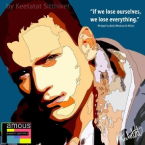 Pop Art Wall Decoration Drawing (Michael Scofield)modern abstract painting decor