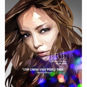 Pop Art Wall Decoration Drawing (Namie Amuro - Stop Caring what people think)modern abstract painting decor