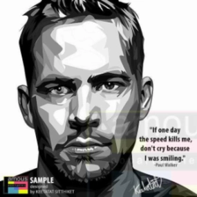 Pop Art Wall Decoration Drawing (Paul Walker)modern abstract painting decor