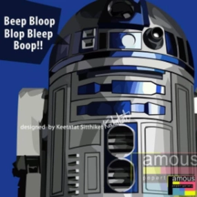 Pop Art Wall Decoration Drawing (R2D2 - New)  modern abstract painting decor