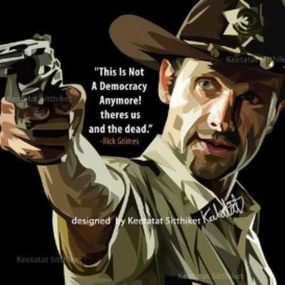 Pop Art Wall Decoration Drawing (Rick Grimes This Is Not A) Walking Dead modern abstract painting decor