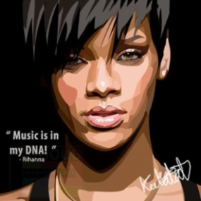 Pop Art Wall Decoration Drawing (Rihanna) modern abstract painting decor