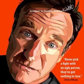 Pop Art Wall Decoration Drawing (Robin Williams)modern abstract painting decor