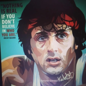 Pop Art Wall Decoration Drawing (Rocky Balboa)modern abstract painting decor