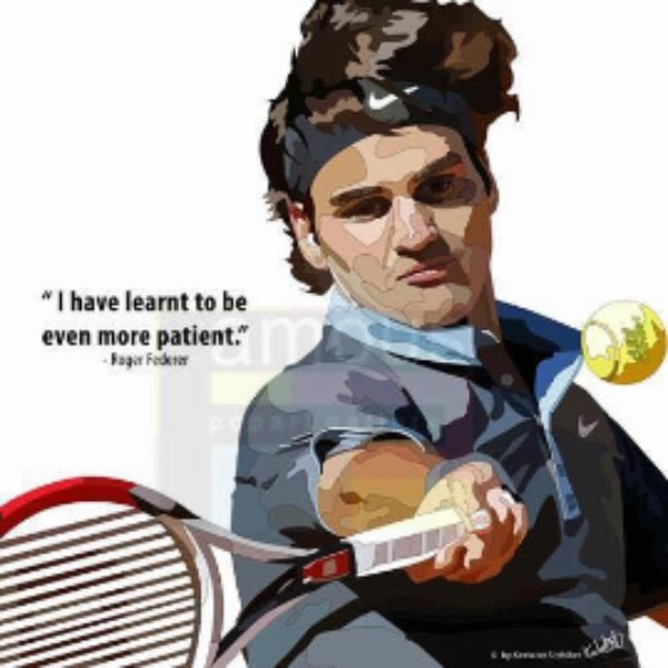 Pop Art Wall Decoration Drawing (Roger Federer)modern abstract painting decor