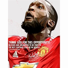 Pop Art Wall Decoration Drawing (Romelu Lukaku)modern abstract painting decor