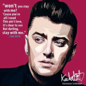 Pop Art Wall Decoration Drawing (Sam Smith) modern abstract painting decor