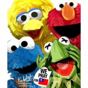 Pop Art Wall Decoration Drawing (Sesame Street)modern abstract painting decor