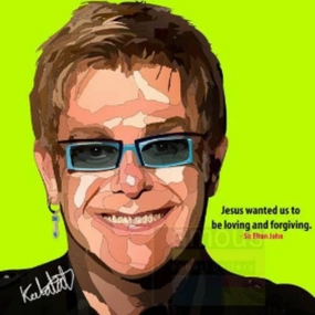 Pop Art Wall Decoration Drawing (Sir Elton John) modern abstract painting decor