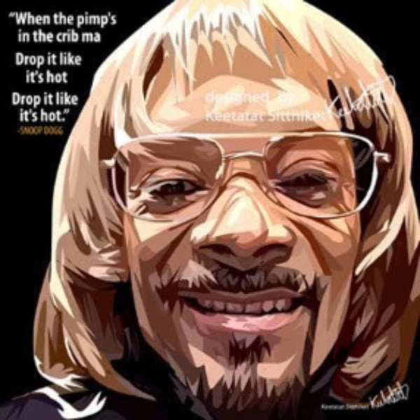 Pop Art Wall Decoration Drawing (Snoop Dog 2)  Snoop Doggmodern abstract painting decor