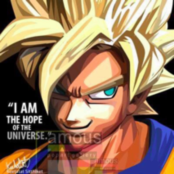 Pop Art Wall Decoration Drawing (Son Goku Son Guko I Am The Hope)modern abstract painting decor