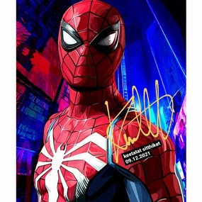 Pop Art Wall Decoration Drawing (Spiderman Red Blue White)modern abstract painting decor