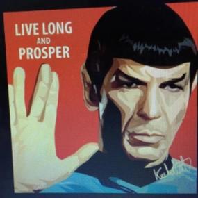 Pop Art Wall Decoration Drawing (SPOCK LLAP)Star Trekmodern abstract painting decor