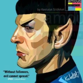 Pop Art Wall Decoration Drawing (SPOCK)Star Trekmodern abstract painting decor