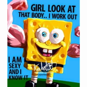 Pop Art Wall Decoration Drawing (Spongebob)modern abstract painting decor