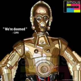 Pop Art Wall Decoration Drawing (Star Wars C3PO)  modern abstract painting decor