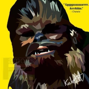 Pop Art Wall Decoration Drawing (Star Wars Chewie)   Chewbaccamodern abstract painting decor