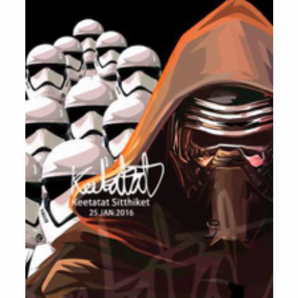 Pop Art Wall Decoration Drawing (Star Wars Kylo Ren and troopers)  modern abstract painting decor