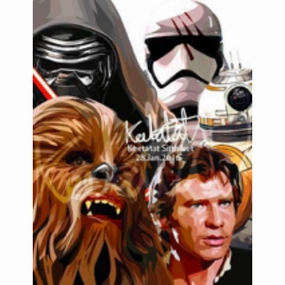 Pop Art Wall Decoration Drawing (Star Wars Kylo Ren, Storm Troopers, Chewbacca, BB-8, Han Solo)  modern abstract painting decor