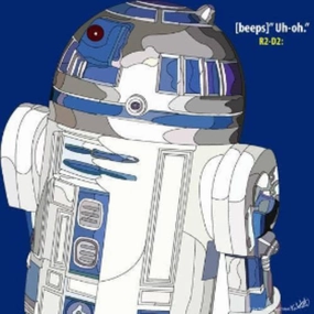 Pop Art Wall Decoration Drawing (Star Wars R2D2)  modern abstract painting decor
