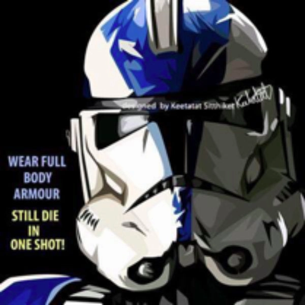 Pop Art Wall Decoration Drawing (Star Wars Stormtrooper Wear Full Body (clone))  modern abstract painting decor
