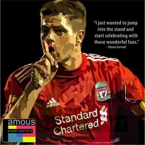 Pop Art Wall Decoration Drawing (Steven Gerrard - I Just Want To)modern abstract painting decor