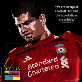 Pop Art Wall Decoration Drawing (Steven Gerrard - We Are Liverpool)modern abstract painting decor