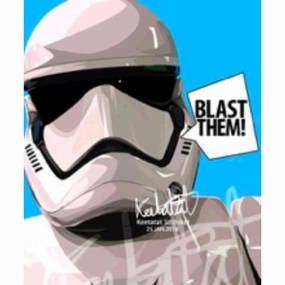 Pop Art Wall Decoration Drawing (Stormtrooper Blast Them)  modern abstract painting decor