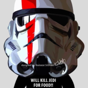 Pop Art Wall Decoration Drawing (Stormtrooper Kill Jedi)  modern abstract painting decor