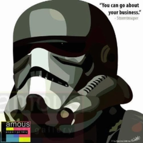 Pop Art Wall Decoration Drawing (Stormtrooper Your Business)  modern abstract painting decor