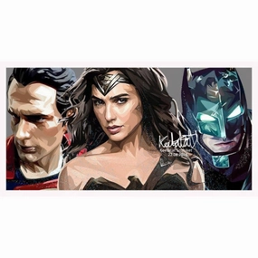 Pop Art Wall Decoration Drawing (Superman vs Wonder Woman vs Batman 2pcs Set) DCmodern abstract painting decor