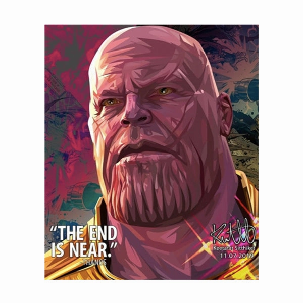 Pop Art Wall Decoration Drawing (Thanos - The end is near)modern abstract painting decor