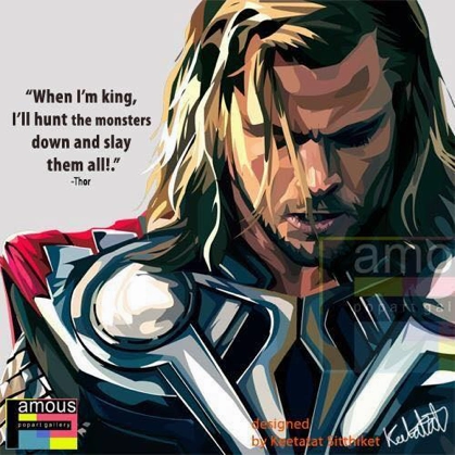 Pop Art Wall Decoration Drawing (Thor)modern abstract painting decor