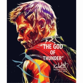 Pop Art Wall Decoration Drawing (Thor III)modern abstract painting decor