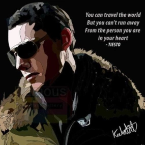 Pop Art Wall Decoration Drawing (Tiesto - Black) modern abstract painting decor