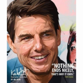 Pop Art Wall Decoration Drawing (Tom Cruise - Nothing Ends nicely)modern abstract painting decor